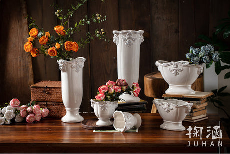 JUHAN Lysandra Vintage Floral Elegant Flowerpot Decorations from JUHAN