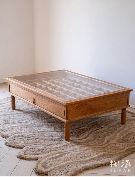 JUHAN Marcellus Vintage Natural Wood Coffee Table with Storage System from JUHAN