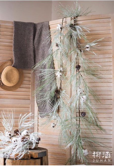 JUHAN Mariposa Lush Decorative Cloth Pine Needle Christmas Props from JUHAN