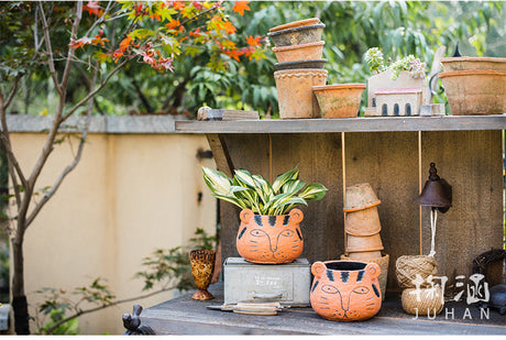 JUHAN Mireille Artistic Floral Clay Flowerpot Decor from JUHAN