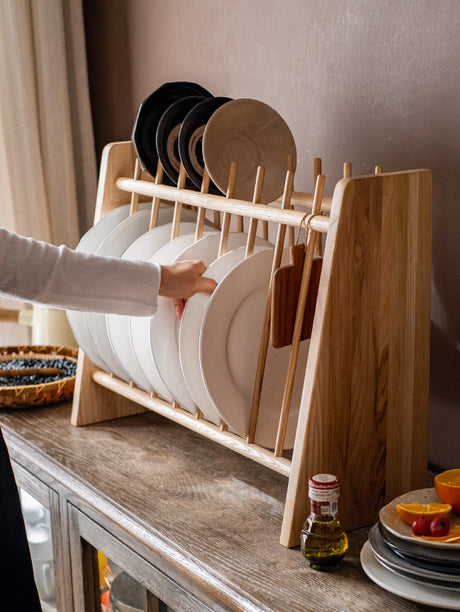 JUHAN Mistral Rustic Natural Wood Drying Rack Storage System Stand from JUHAN