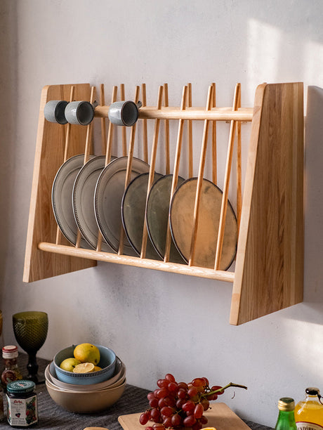 JUHAN Mistral Rustic Natural Wood Drying Rack Storage System Stand from JUHAN