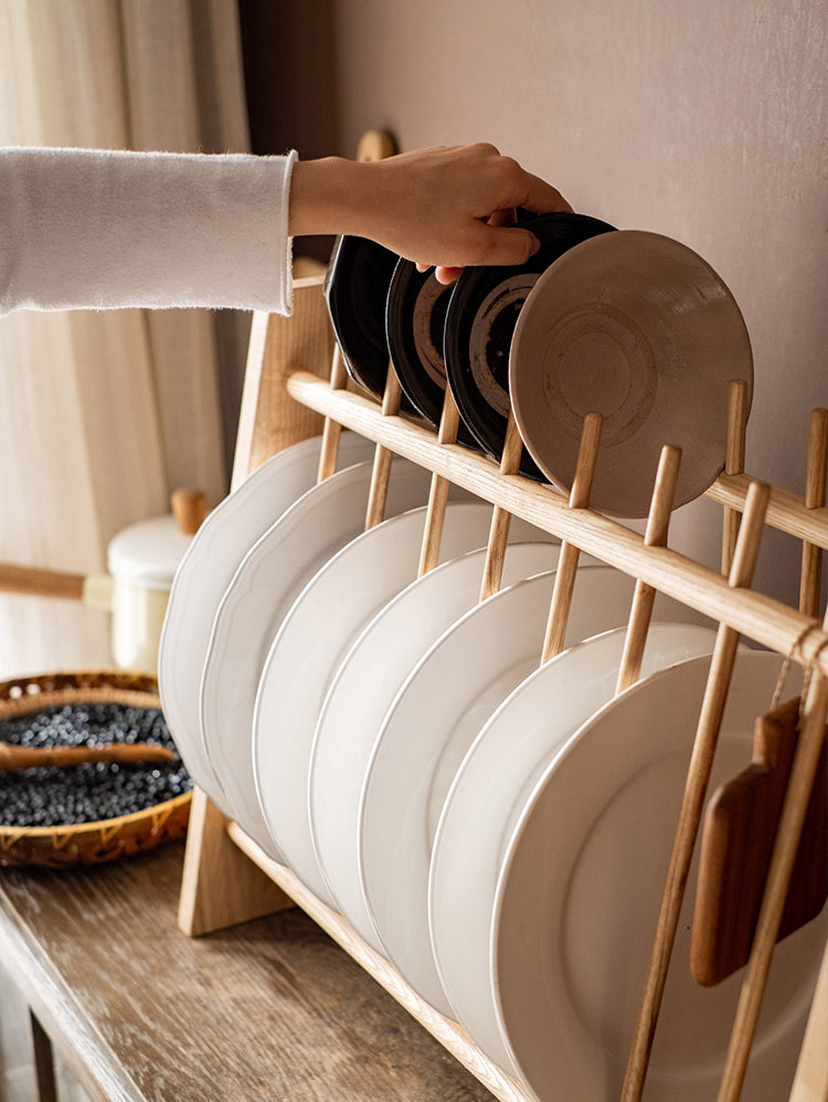 JUHAN Mistral Rustic Natural Wood Drying Rack Storage System Stand from JUHAN