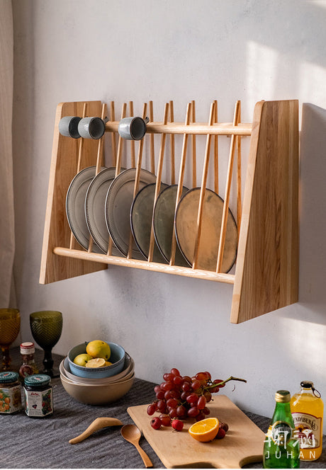 JUHAN Mistral Rustic Natural Wood Drying Rack Storage System Stand from JUHAN