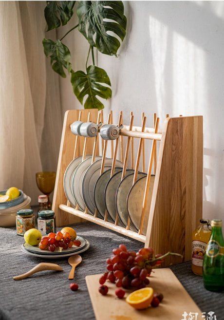 JUHAN Mistral Rustic Natural Wood Drying Rack Storage System Stand from JUHAN