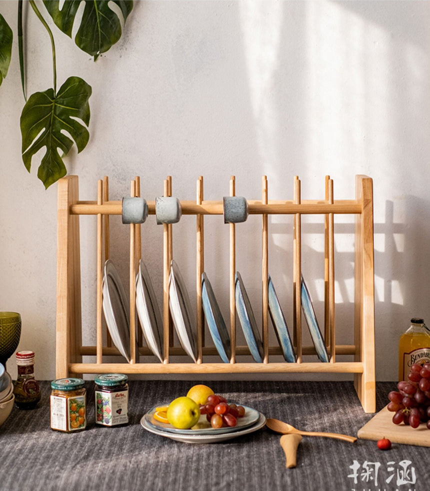 JUHAN Mistral Rustic Natural Wood Drying Rack Storage System Stand from JUHAN