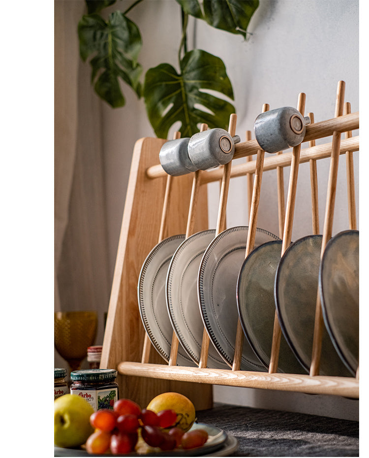 JUHAN Mistral Rustic Natural Wood Drying Rack Storage System Stand from JUHAN