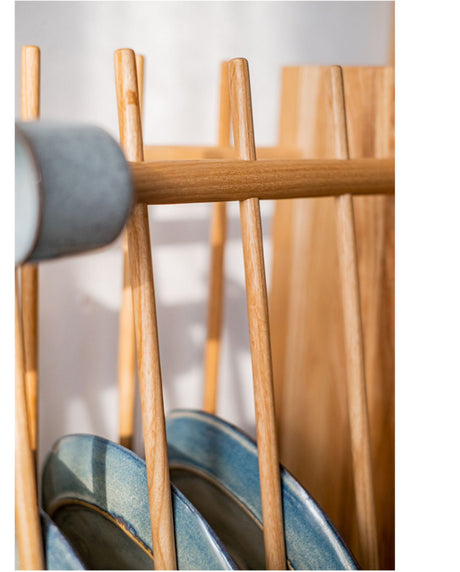 JUHAN Mistral Rustic Natural Wood Drying Rack Storage System Stand from JUHAN