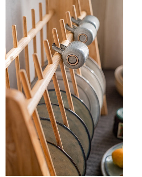 JUHAN Mistral Rustic Natural Wood Drying Rack Storage System Stand from JUHAN
