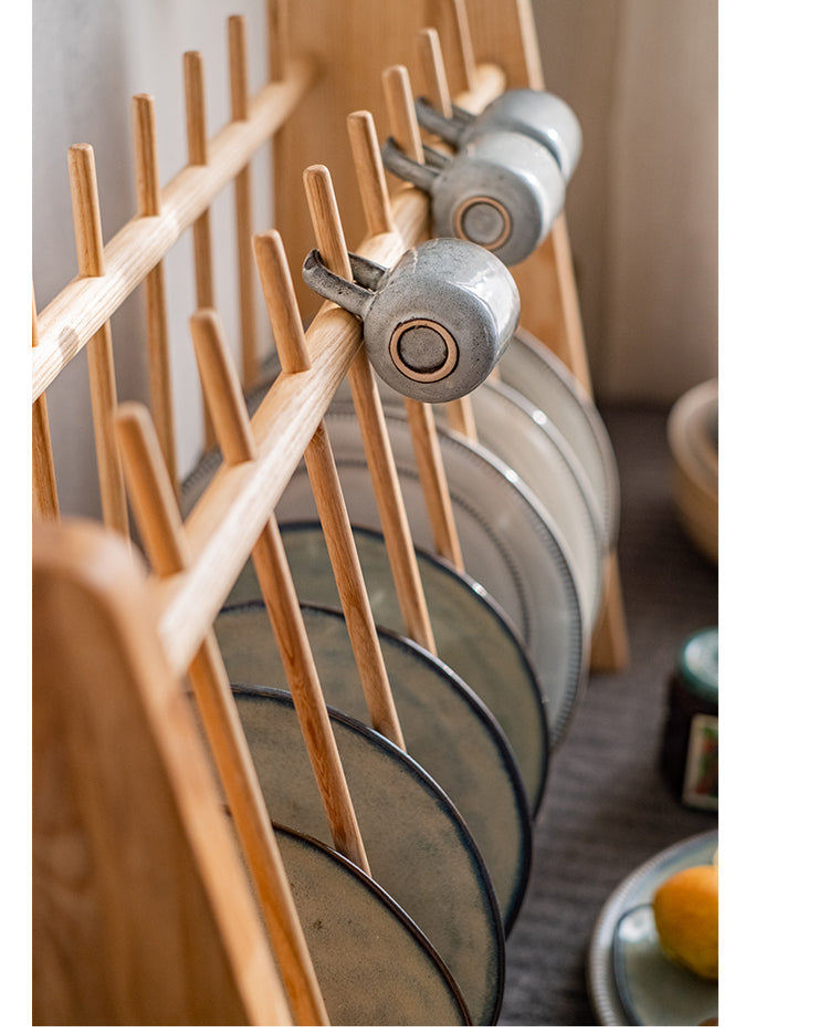 JUHAN Mistral Rustic Natural Wood Drying Rack Storage System Stand from JUHAN
