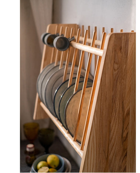 JUHAN Mistral Rustic Natural Wood Drying Rack Storage System Stand from JUHAN