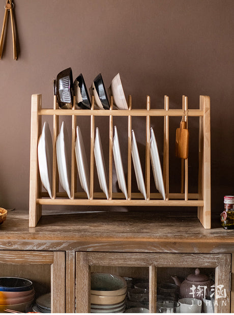 JUHAN Mistral Rustic Natural Wood Drying Rack Storage System Stand from JUHAN