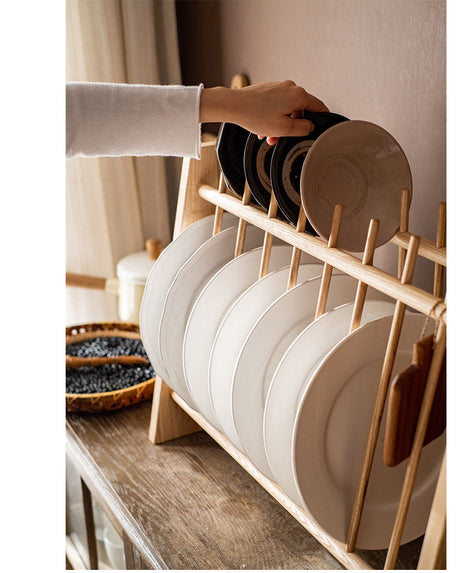 JUHAN Mistral Rustic Natural Wood Drying Rack Storage System Stand from JUHAN