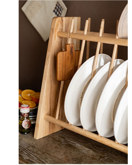 JUHAN Mistral Rustic Natural Wood Drying Rack Storage System Stand from JUHAN