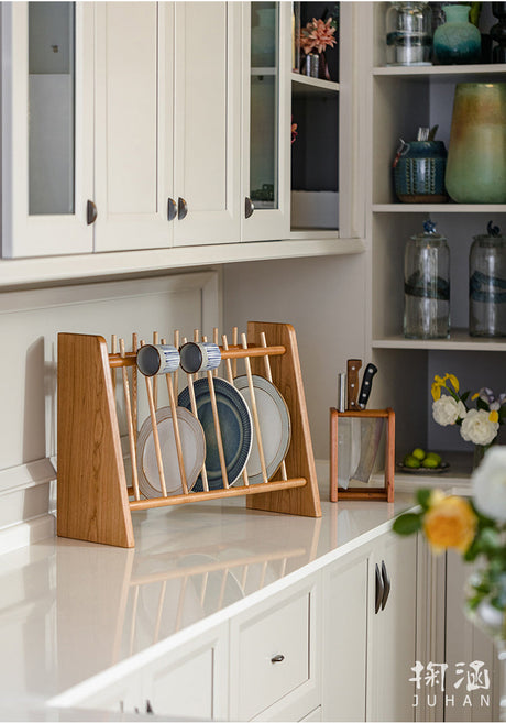 JUHAN Mistral Rustic Natural Wood Drying Rack Storage System Stand from JUHAN