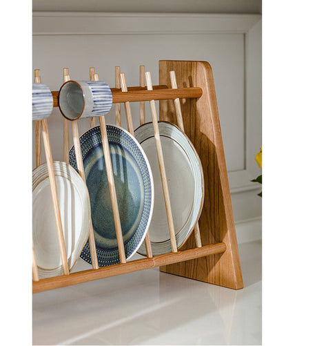 JUHAN Mistral Rustic Natural Wood Drying Rack Storage System Stand from JUHAN