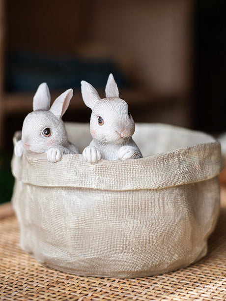 JUHAN Seraphina Charming Rabbit Flower Pot Decorative Table Jewelry from JUHAN