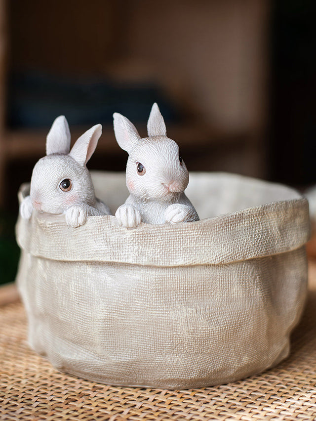 JUHAN Seraphina Charming Rabbit Flower Pot Decorative Table Jewelry from JUHAN