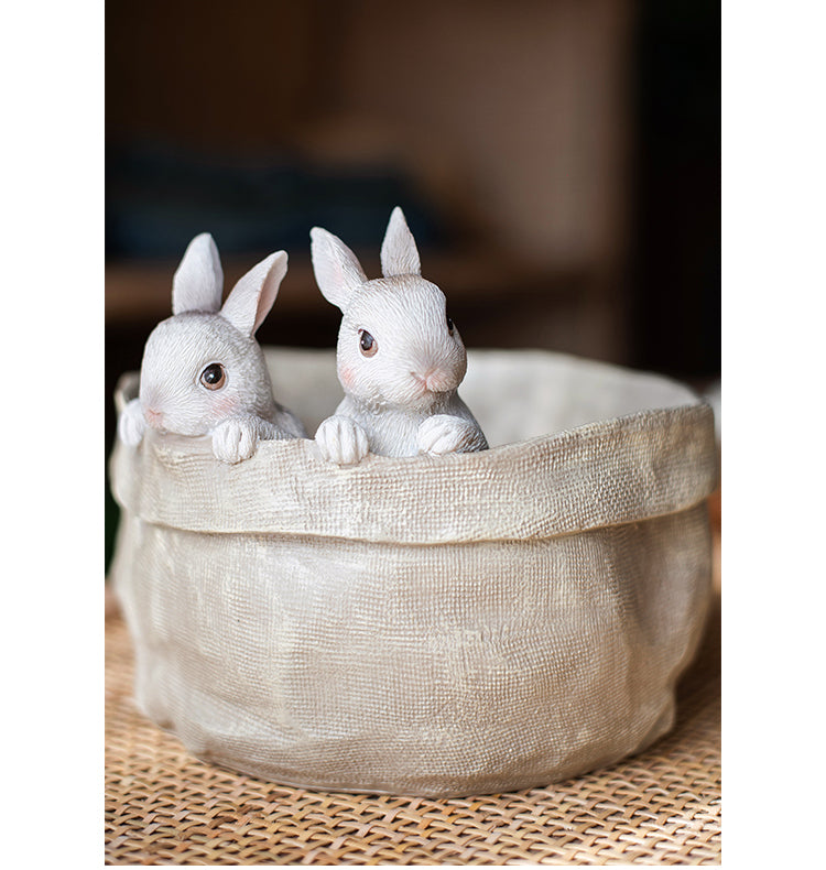 JUHAN Seraphina Charming Rabbit Flower Pot Decorative Table Jewelry from JUHAN