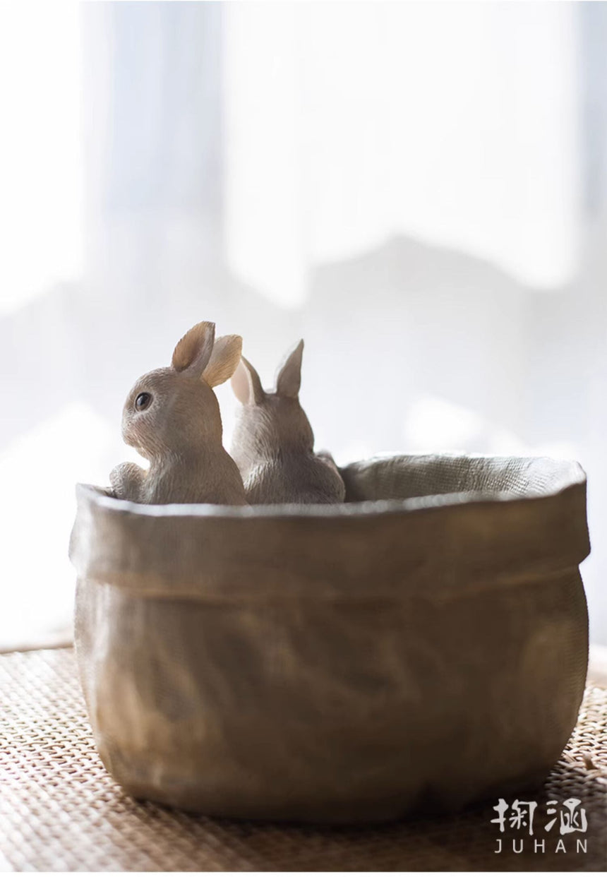 JUHAN Seraphina Charming Rabbit Flower Pot Decorative Table Jewelry from JUHAN