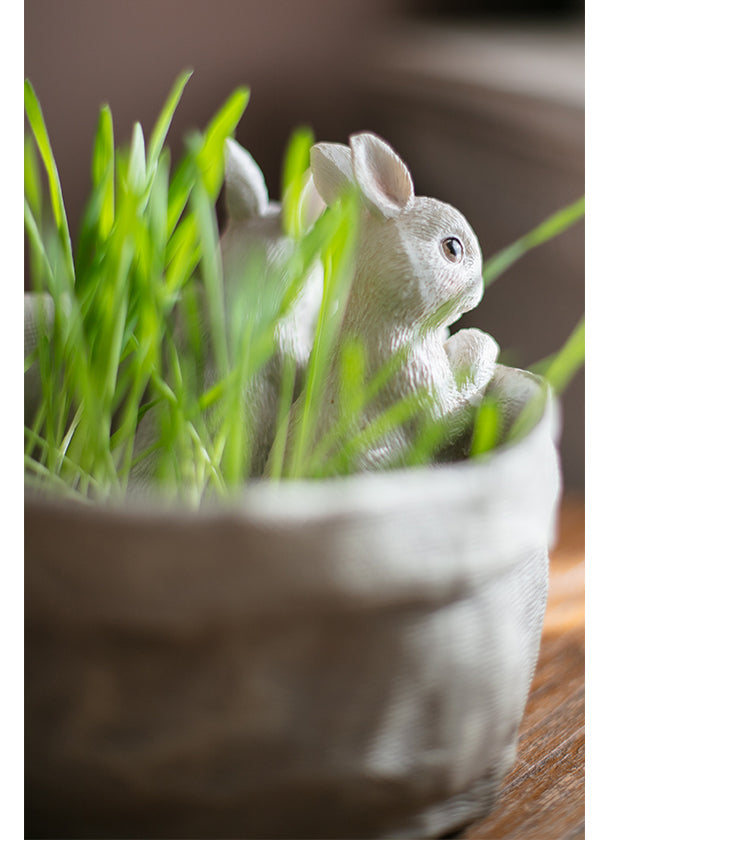 JUHAN Seraphina Charming Rabbit Flower Pot Decorative Table Jewelry from JUHAN