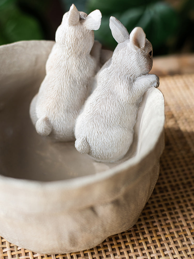 JUHAN Seraphina Charming Rabbit Flower Pot Decorative Table Jewelry from JUHAN