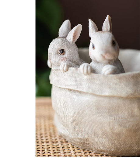 JUHAN Seraphina Charming Rabbit Flower Pot Decorative Table Jewelry from JUHAN