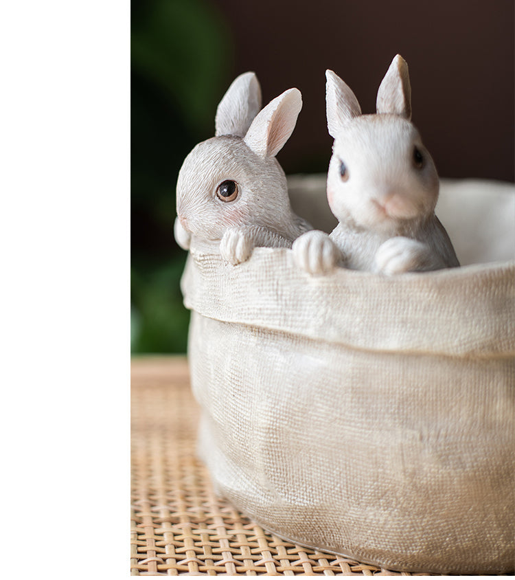 JUHAN Seraphina Charming Rabbit Flower Pot Decorative Table Jewelry from JUHAN