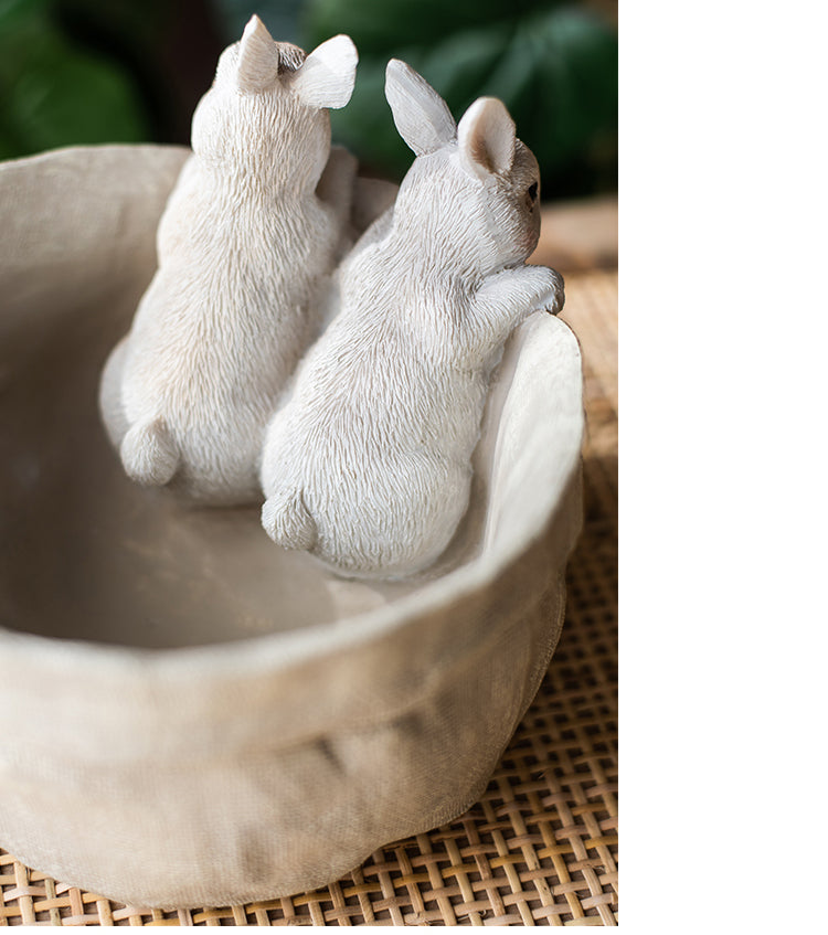 JUHAN Seraphina Charming Rabbit Flower Pot Decorative Table Jewelry from JUHAN