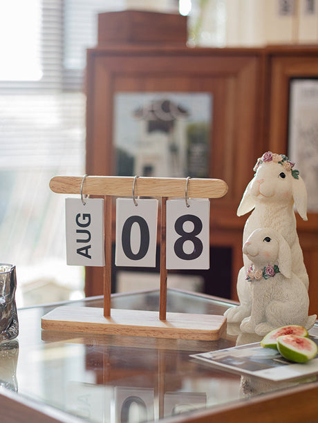 JUHAN Seraphina Elegant Wooden Calendar Desk Holder Luxury Decor from JUHAN