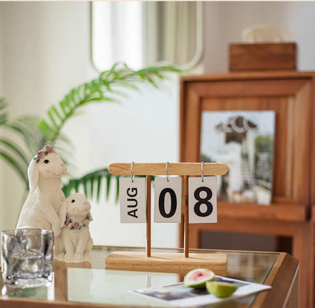 JUHAN Seraphina Elegant Wooden Calendar Desk Holder Luxury Decor from JUHAN