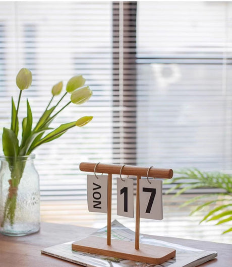 JUHAN Seraphina Elegant Wooden Calendar Desk Holder Luxury Decor from JUHAN