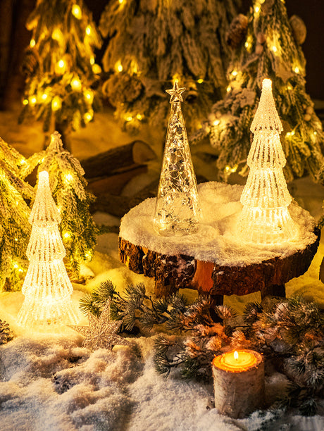 JUHAN Seraphina Festive Glowing Desktop Glass Tree from JUHAN