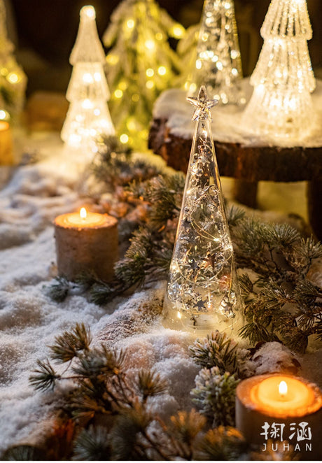 JUHAN Seraphina Festive Glowing Desktop Glass Tree from JUHAN