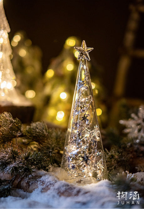 JUHAN Seraphina Festive Glowing Desktop Glass Tree from JUHAN