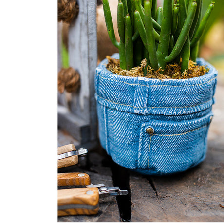 JUHAN Sotsuji Denim Pocket Floral Desktop Decor from JUHAN