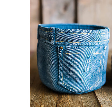 JUHAN Sotsuji Denim Pocket Floral Desktop Decor from JUHAN