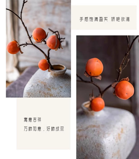 JUHAN Thalassa Lush Decorative Simulation Persimmon Branches from JUHAN