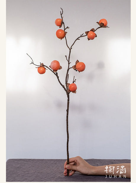 JUHAN Thalassa Lush Decorative Simulation Persimmon Branches from JUHAN