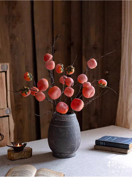 JUHAN Thalassa Lush Decorative Simulation Persimmon Branches from JUHAN