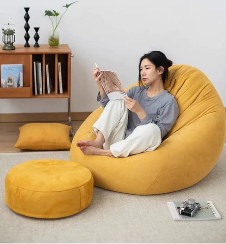 LEDONG Marcellus Cozy Suede Leisure Beanbag Chair from LEDONG
