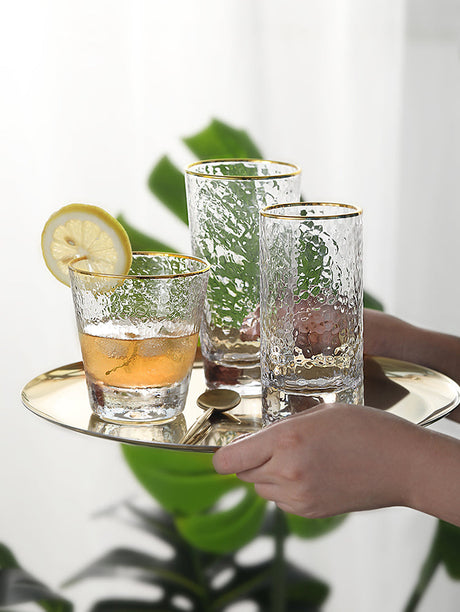 LIVETAI Adriano Elegant Golden Border Glass Cup from LIVETAI