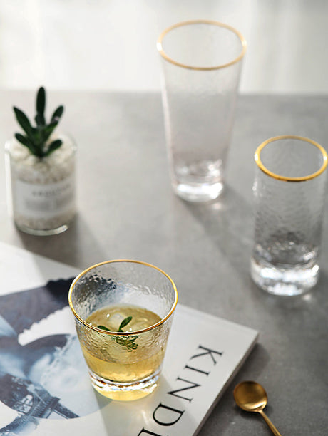 LIVETAI Adriano Elegant Golden Border Glass Cup from LIVETAI