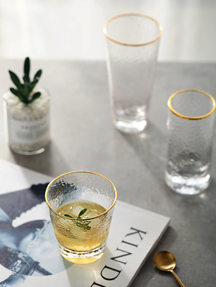 LIVETAI Adriano Elegant Golden Border Glass Cup from LIVETAI