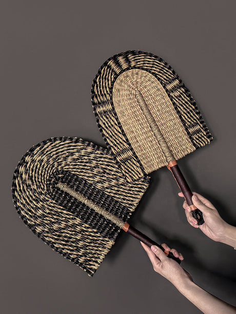 LIVETAI Akira Eco-Friendly Summer Hand-Cranked Sea Grass Fan from LIVETAI