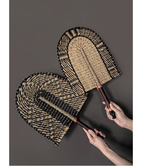 LIVETAI Akira Eco-Friendly Summer Hand-Cranked Sea Grass Fan from LIVETAI