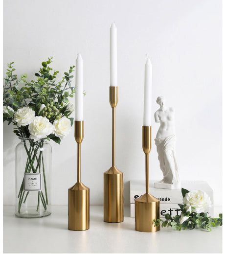 LIVETAI Amethyst European-Style Light Luxury Candleholder Decor. from LIVETAI