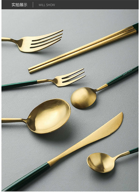 LIVETAI Aria Golden Light Luxury Dessert Set from LIVETAI