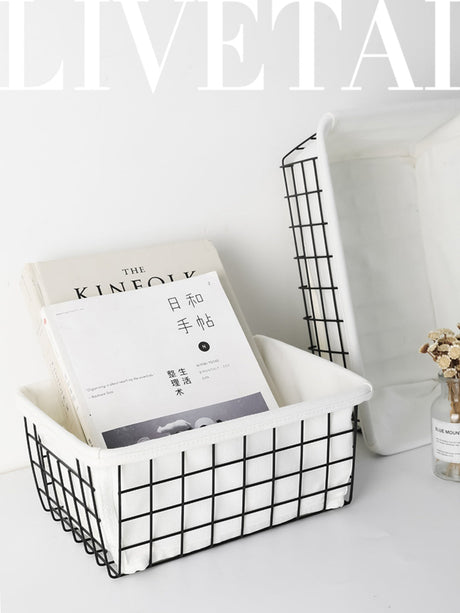 LIVETAI Aveline Stylish Storage Iron Basket Basketball Snacks from LIVETAI