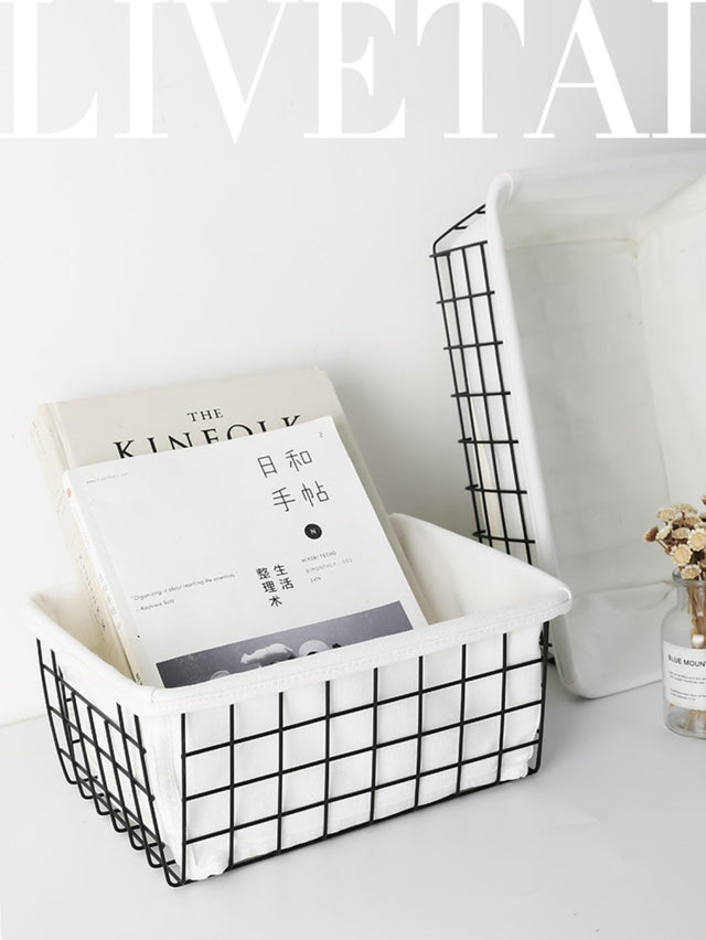 LIVETAI Aveline Stylish Storage Iron Basket Basketball Snacks from LIVETAI